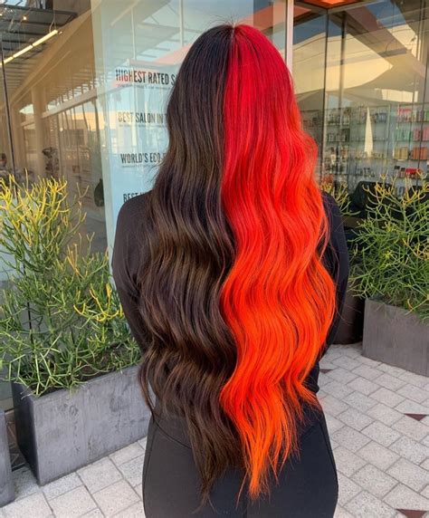 Pin By Karina De On Split Hair Red Orange Hair Split Hair Hair Styles