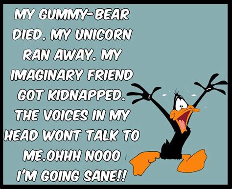 Daffy Duck Insane Crazy Quote Funny Cartoon Quotes Funny