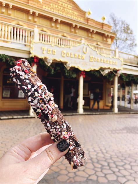 Disneyland Chocolate Churro With Pretzels And Peppermint Popsugar Food