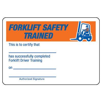 Training manuals are typically used to serve as a guide in achieving goals for a performed task. Free printable forklift certification cards - Printable cards