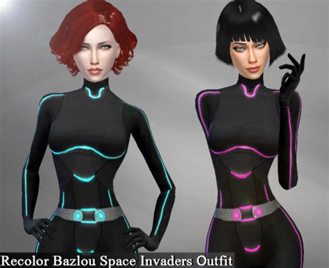 Deep Spase Recolor Bazlou Space Invaders Outfit Sims 4
