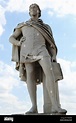 A weather worn statue of Sir William de-la-Pole in Hull, England. The ...