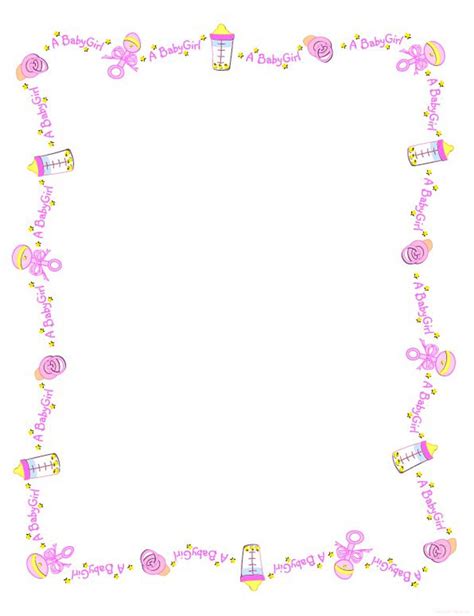 Baby Girl Borders Clipart Clipart Kid Baby Shower Clipart Baby