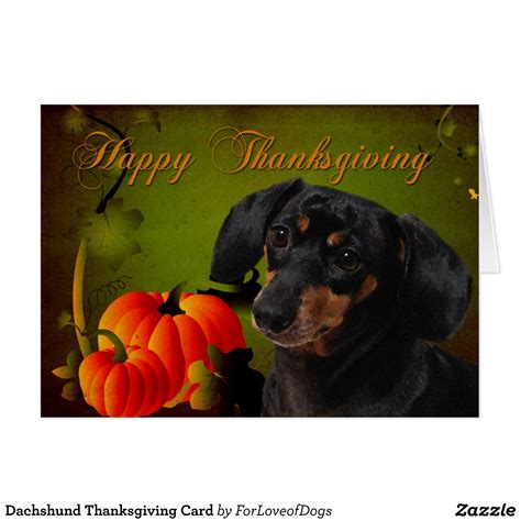 Dachshund Thanksgiving Card In 2020 Dachshund Dachshund