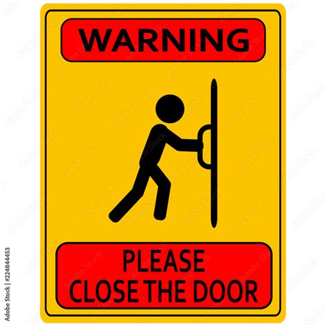 Close The Door Sign Keep This Door Closed Sign Stock Vector Adobe Stock