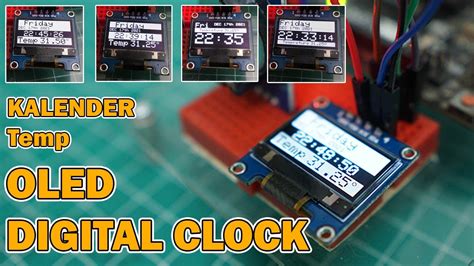 Lcd I2c Oled 096 Arduino Jam Digital Dengan Rtc Ds3231 Youtube