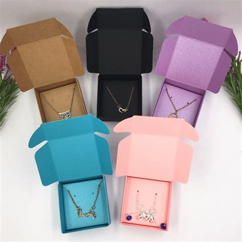 30set Kraft Paper Jewelry Displays Boxesnecklace Cardsearring Cards