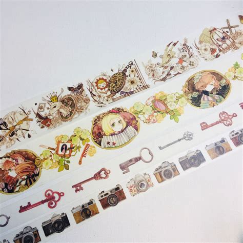 4 Rolls Limited Edition Washi Tape Cute Girl Vintage Etsy