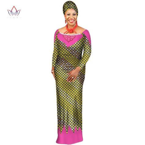 Elegant African Women Plus Size 6xl O Neck Dashiki Patchwork Party Full Sleeve Long Dress