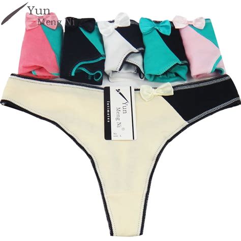 Yun Meng Ni Women G String Thongs Brand New Cotton Woman Underpants Underwear Ladies Panties