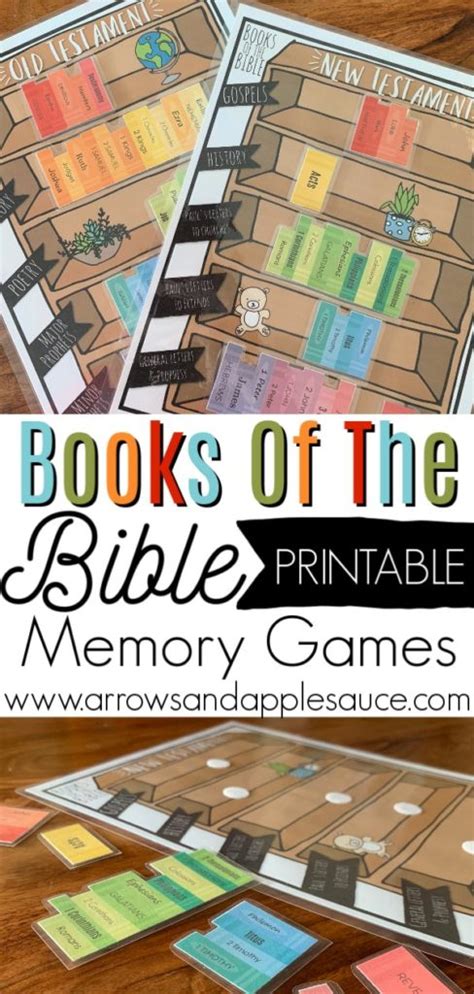 Learning The Books Of The Bible Printable Memory Game Arrows