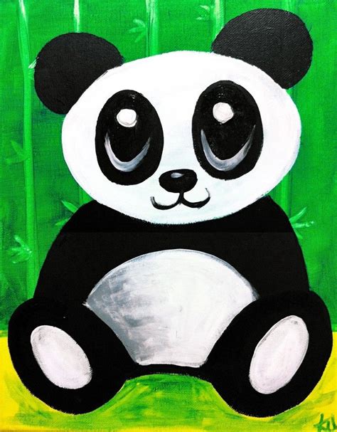 Pin By Whimsical Whiskers On Pandas Kids Canvas Art Kids Canvas