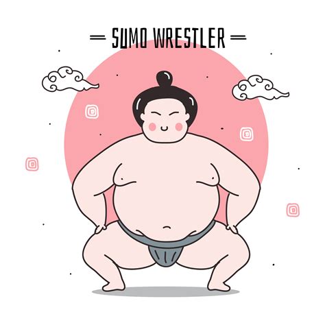 Sumo Wrestler Vector Illustration 182763 Vector Art At Vecteezy