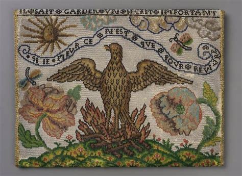 French 1715 Back Phoenix Rising From Fire Inscription On Banner