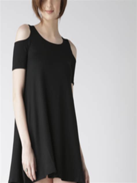 Buy Forever 21 Women Black Solid A Line Dress Dresses For Women 1805475 Myntra