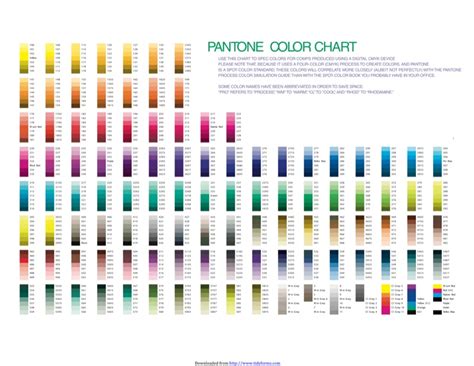 Download Pantone Color Chart For Free Chartstemplate