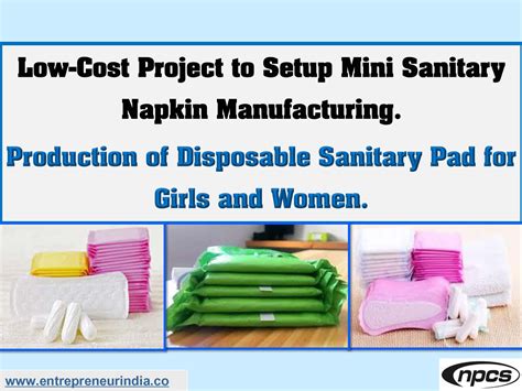 Low Cost Project To Setup Mini Sanitary Napkin Manufacturing