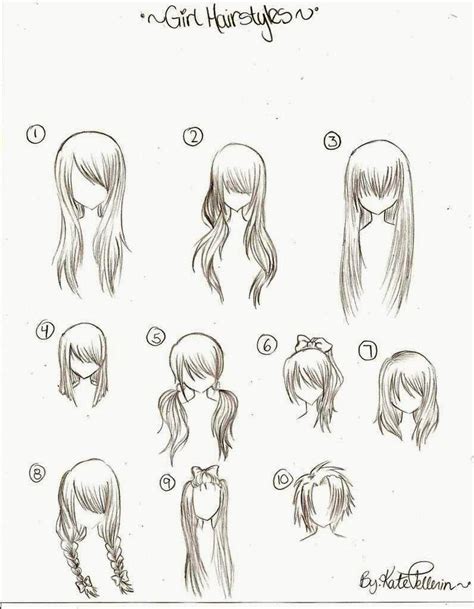 Girl Anime Hairstyles Anime Drawings For Beginners Manga Hair Drawings