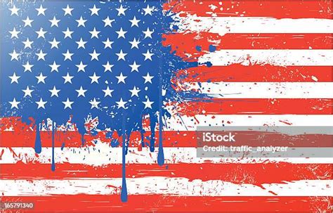 Grunge American Flag Stock Illustration Download Image Now Abstract