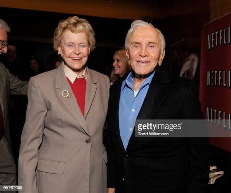Diana Dill And Kirk Douglas At A Screening Of Before I Forget By