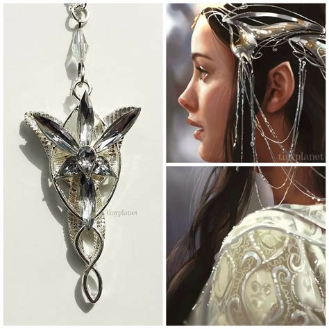 Premium Arwen Evenstar Necklace Pendant Lord Of The Rings Lotr Hobbit