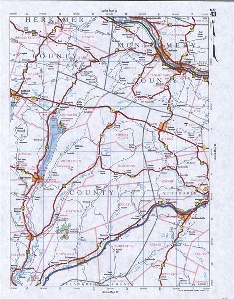 Map Of Otsego County New York State Detailed Image Map Of Otsego