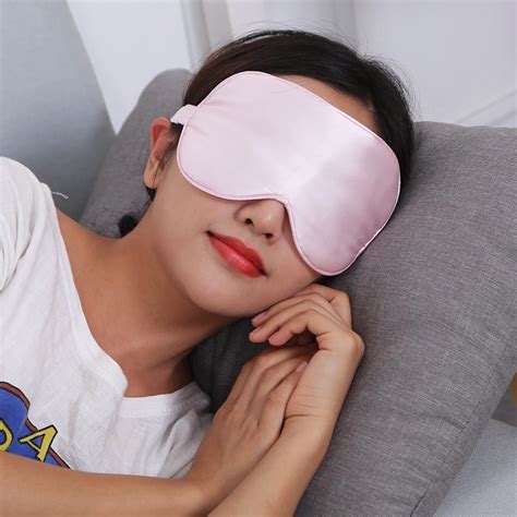 Healthy Sleep Eye Protection Travel Shade Eye Mask Simulation Silk Double Sided Silk Eye