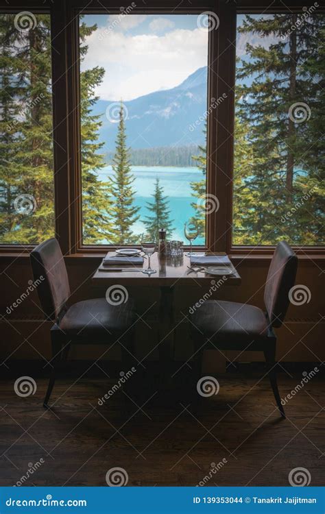 Dining Set With The Emerald Lake View In Yoho National Park British