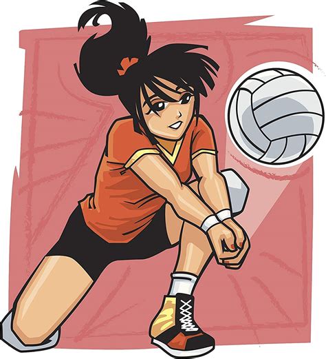 Morgan Graphics Cool Athletic Volleyball Girl Cartoon Icon