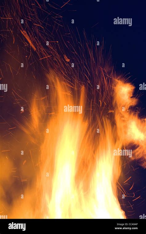 Fire In Detail Stock Photo Alamy