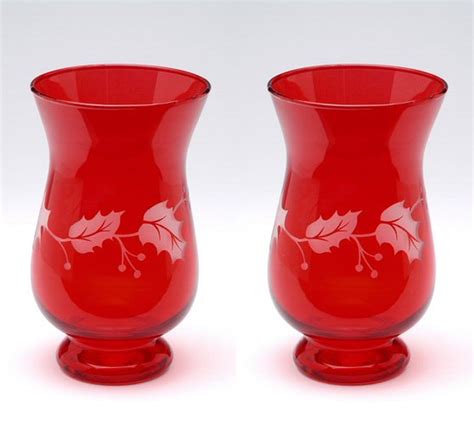 Christmas Hurricane Candle Holder Set Of 2 Candle Accessories