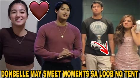 Donbelle Sweet Moments Sa Loob Ng Tent During Taping Youtube