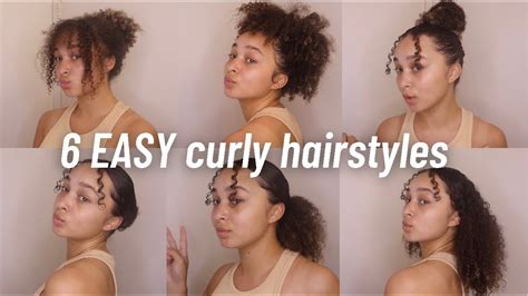 6 Easy Curly Hairstyles Youtube