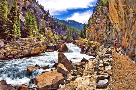 Hikers Along The Stillwater River Montana By James Larson Redbubble