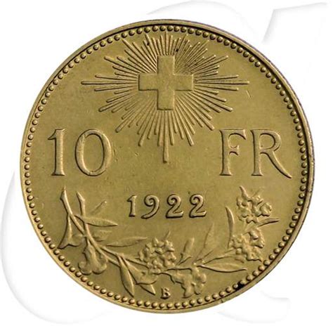 Euro habe ich nicht mehr. Schweiz 10 Franken Gold 2,90g fein Vreneli 1922 vz Münzen ...