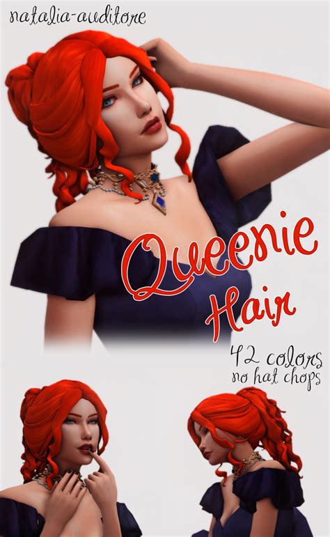Queenie Hair Natalia Auditore On Patreon Sims 4 Sims Hair Sims