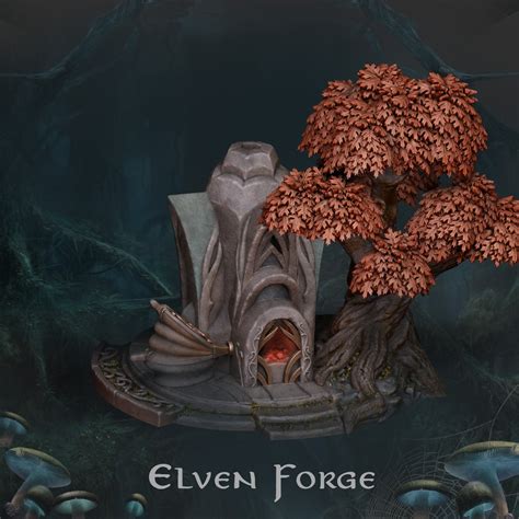 Elven Realms Elven Kingdom Elven Forge Mesbg 25mm Terrain Etsy