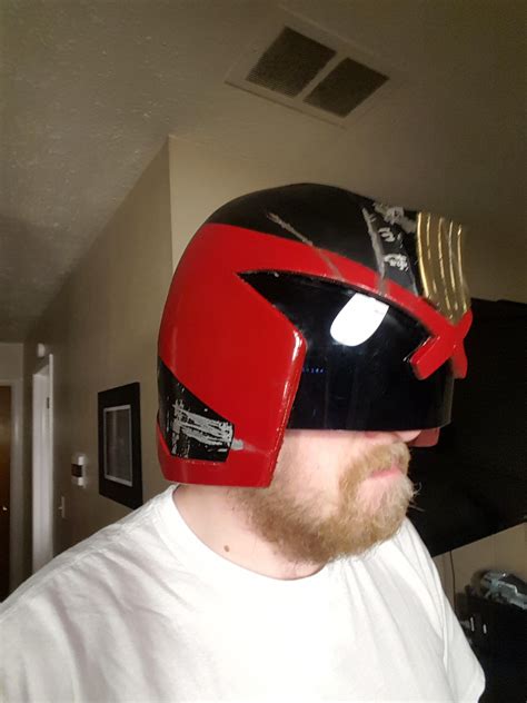 Self Wip Decided To Do Judge Dredd For Halloween Got The Helmet Finished Made From Eva Foam