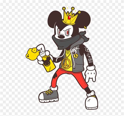 The mickey mouse universe is a fictional shared universe which is the setting for stories involving disney cartoon characters mickey and minnie mouse, . Mice King On Behance - Gangster Mickey Mouse Drawings, HD ...