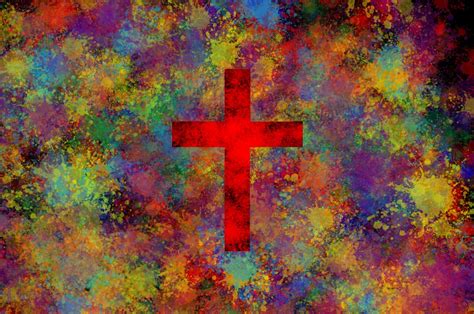 Colorful Cross Paint Splatter Wallpapers Hd Desktop And Mobile