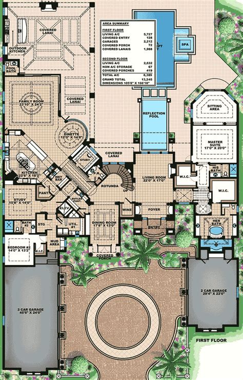 Mediterranean Mansion Floor Plans Floorplansclick