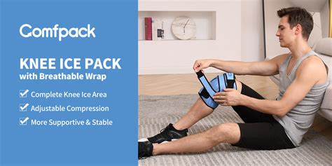 Comfpack Knee Ice Pack For Injuries Hot Cold Therapy Compression