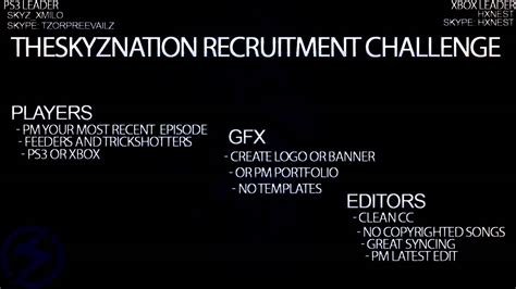 Sick Clantheskyznation Is Looking For Players And Editors Youtube