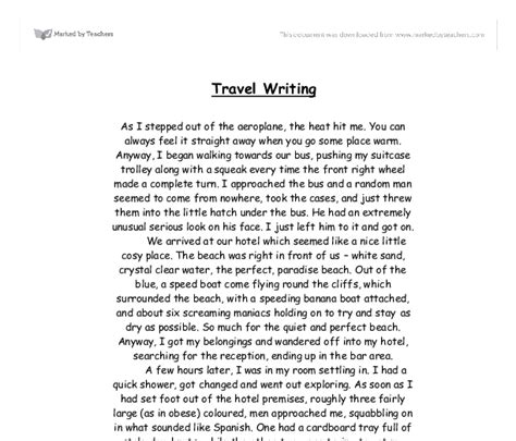 Example Of Narrative Essay About Travel
