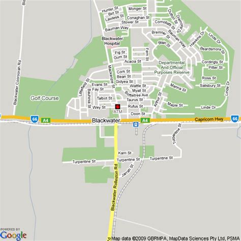 Map Of Blackwater Queensland Hotels Accommodation
