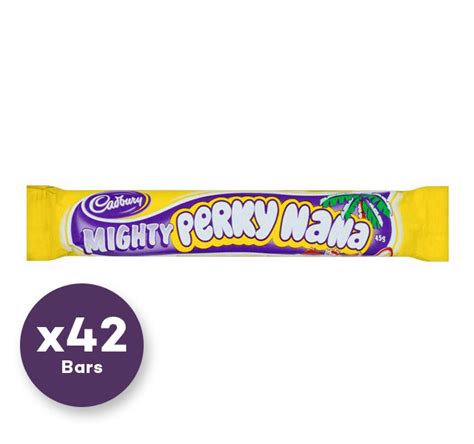 Cadbury Mighty Perky Nana Bar 45g X 42 Bars Sweet Dealer