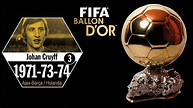 Los tres Balón de Oro de Johan Cruyff - YouTube