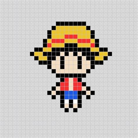 Anime Pixel Art Grid Templates