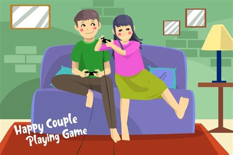 Happy Couple Game Illustration Couple Game Happy Couple Game