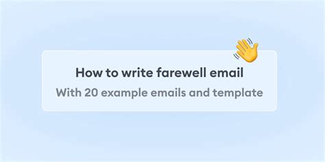 Farewell Email — 20 Examples And A Template 131212 Project Handover